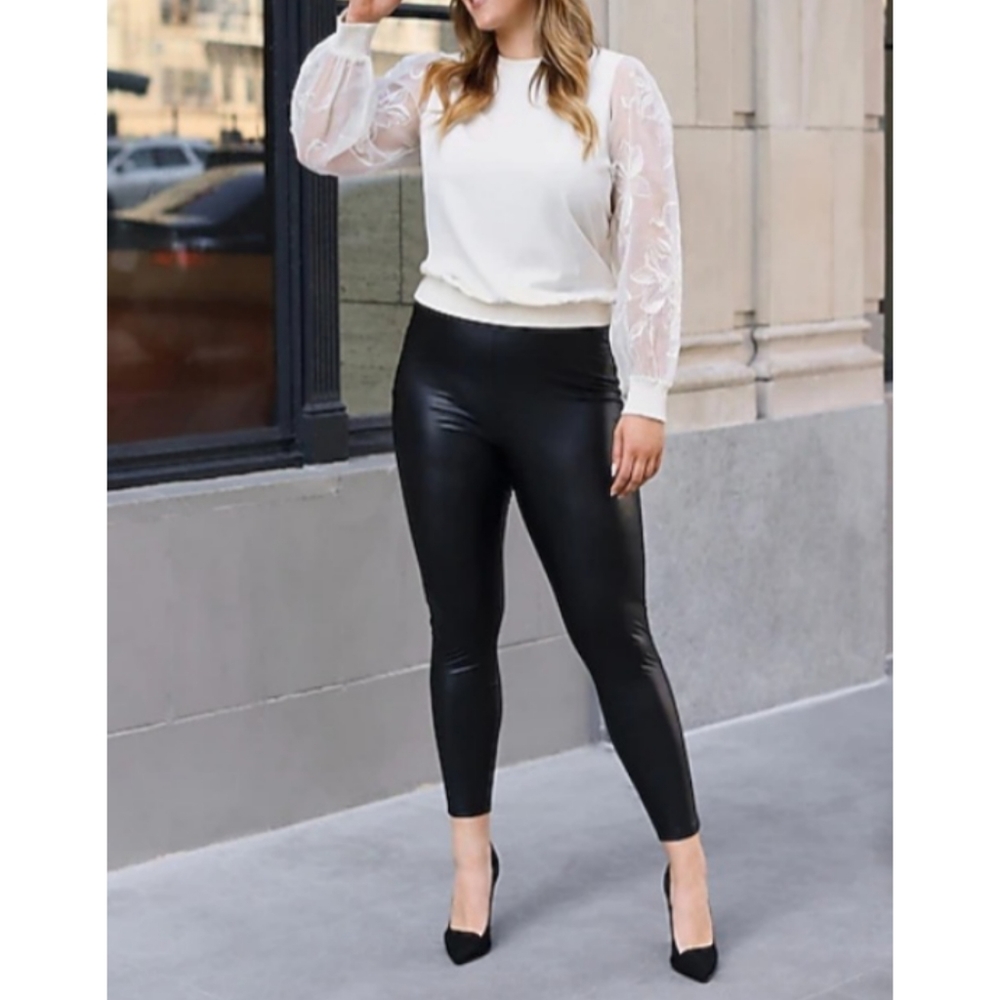 Nordstrom Faux Leather Leggings/Pants - Picture 4 of 11